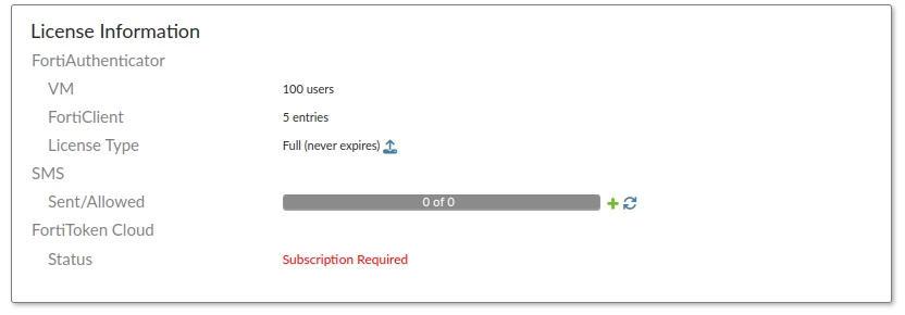 FortiToken Cloud error message