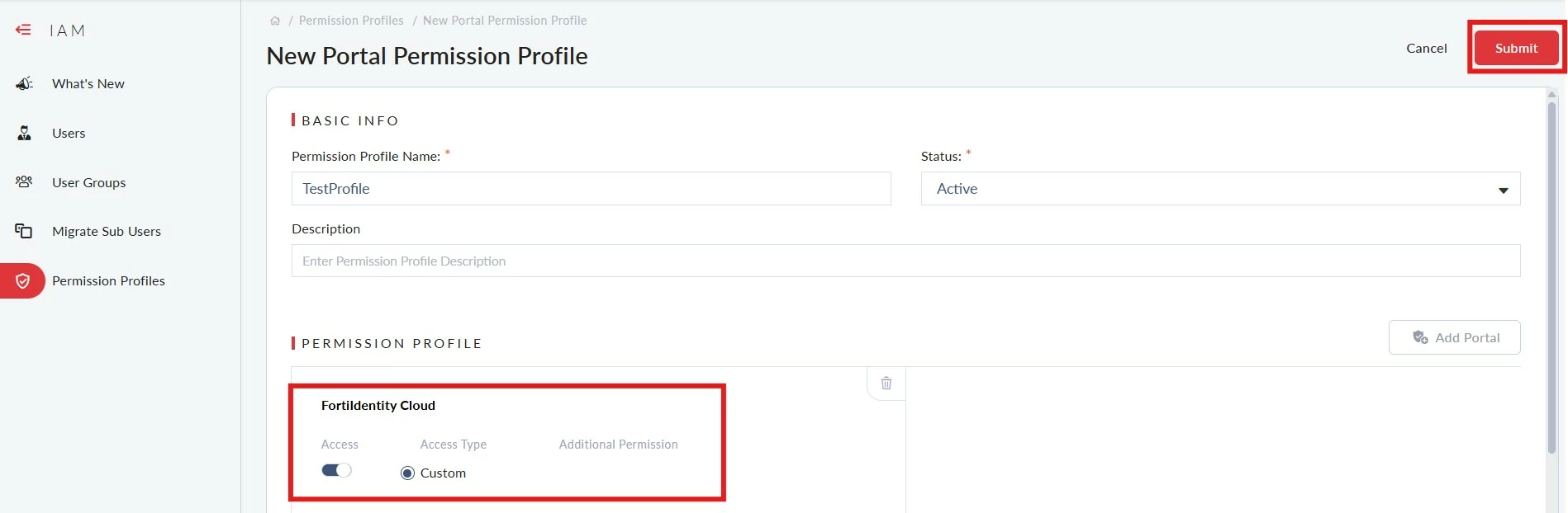 Figure 2. Creating new Profiles