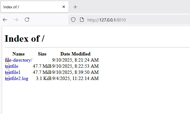 HTTP webserver