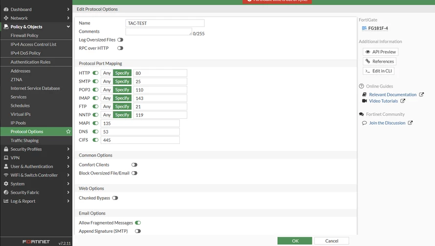 Technical Tip: Using a non default profile-protocol-options inside a ...