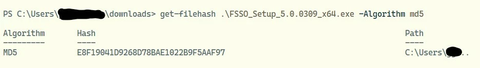 Technical Tip: How to validate MD5 checksum hash for FSSO installer ...