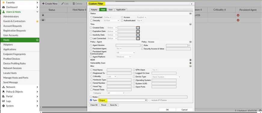 1. Host View Custom Filter.PNG