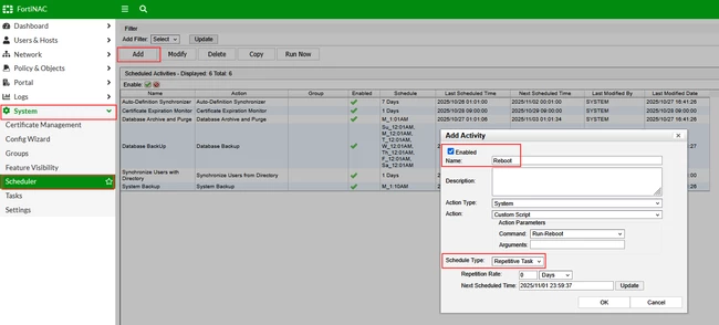 Figure 2. Scheduler type.