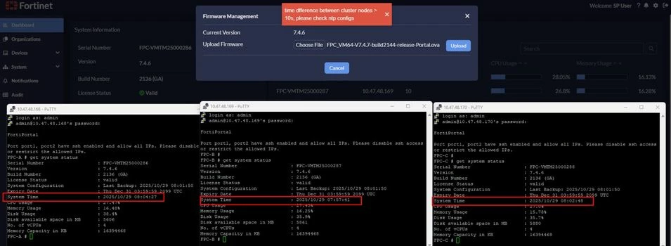 Troubleshooting Tip: FortiPortal scalable cluster upgrade failed due to ...