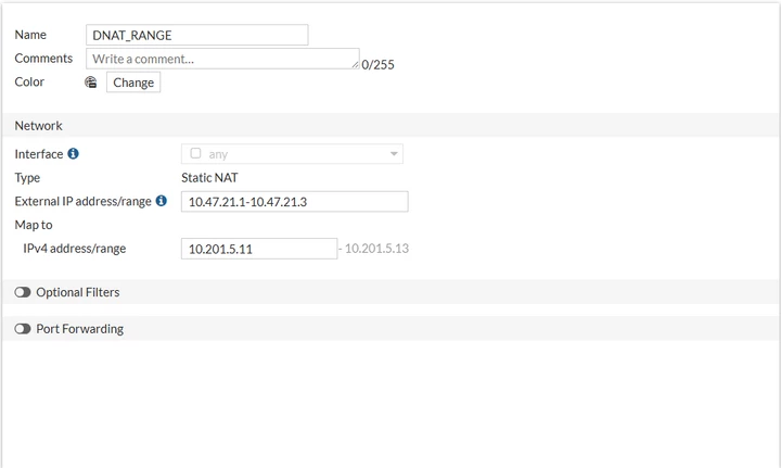 DNAT Configuration
