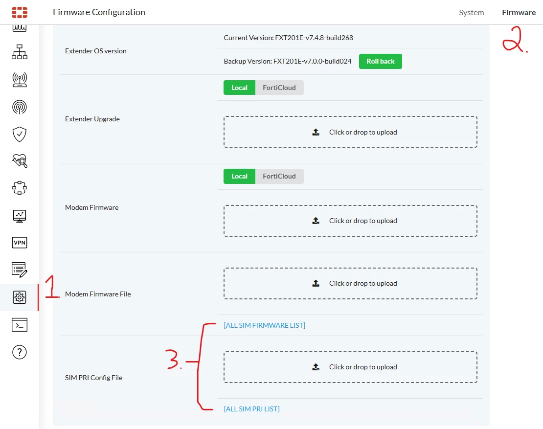 FortiExtender-201E_Example_GUI_Check_Firmware_and_PRI.png
