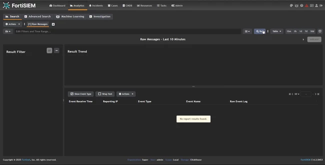 Analytics queries return No Report Results Found