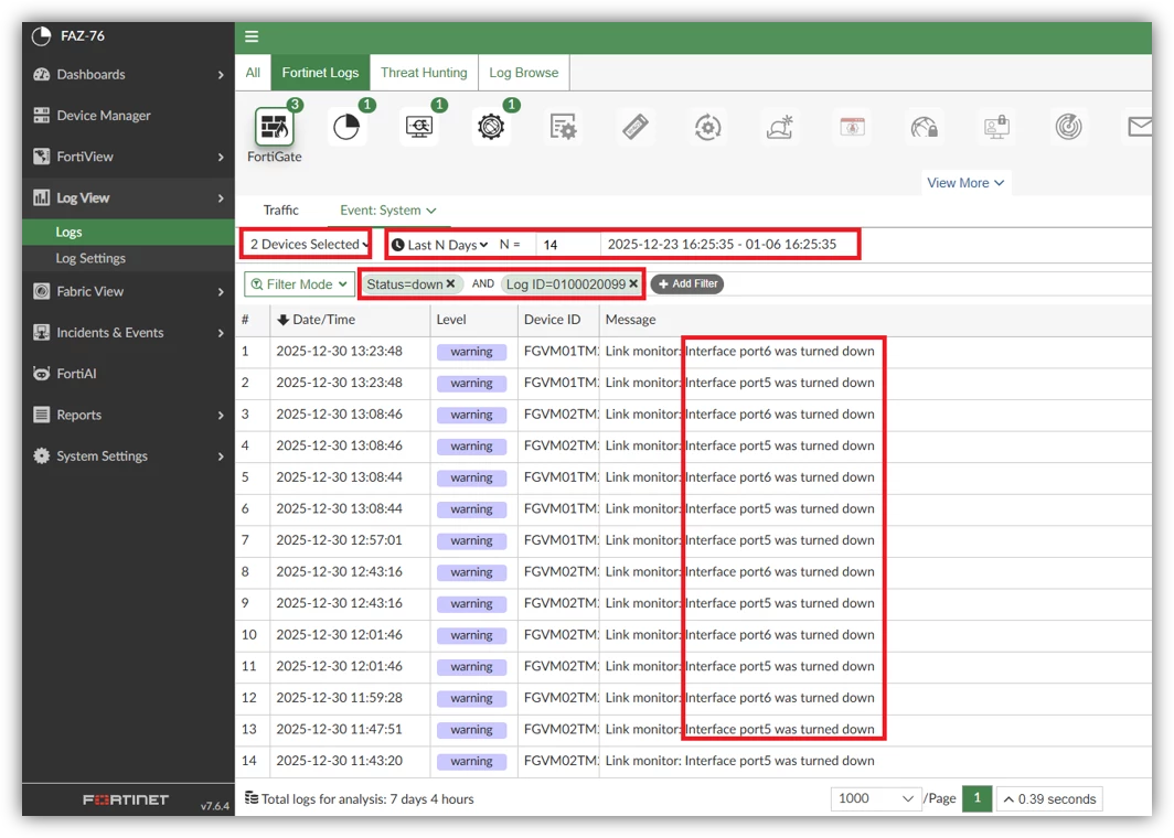 log view shows which interface are down.png