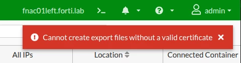 export error