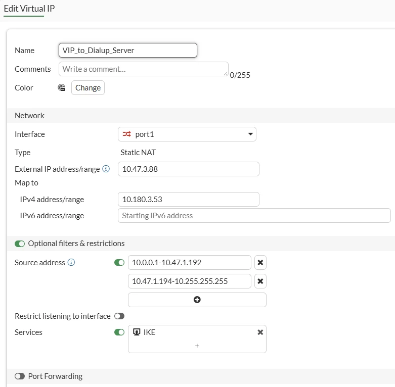 Technical Tip: Allow port forwarding for IKE (UDP 500/4500) when ...