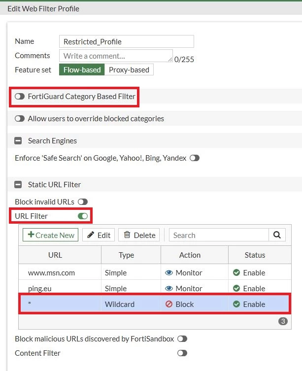 Technical Tip: Allow certain websites using static URL filter and block ...
