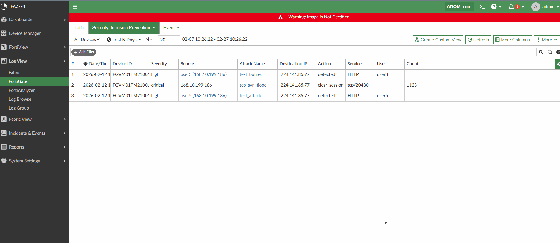 no data found shows for attack name column.gif
