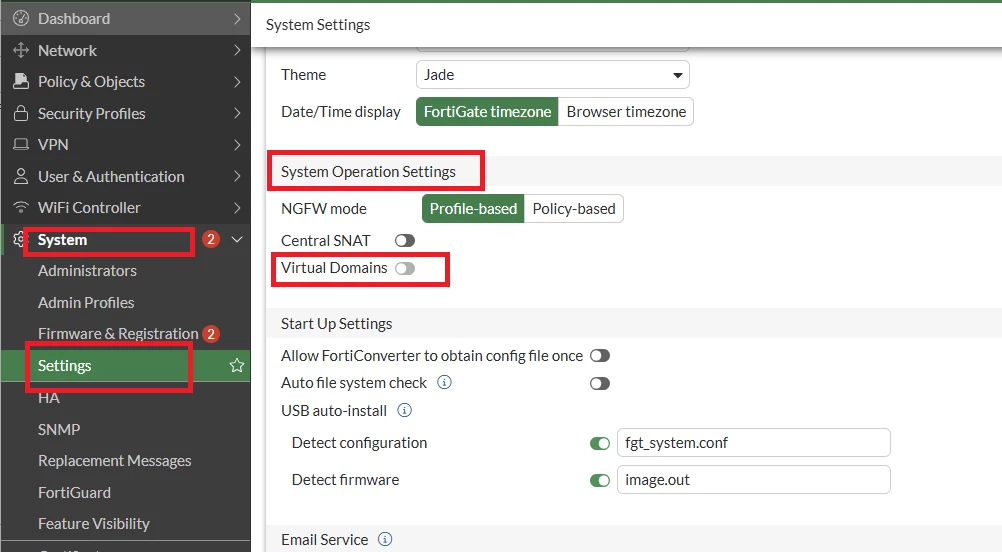 Technical Tip: Not able to enable VDOM in FortiGate and showing error ...