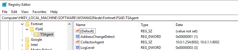 Registry location