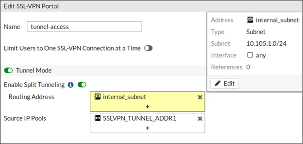 Technical Tip: How to configure SSL-VPN split tunnel mode | Community