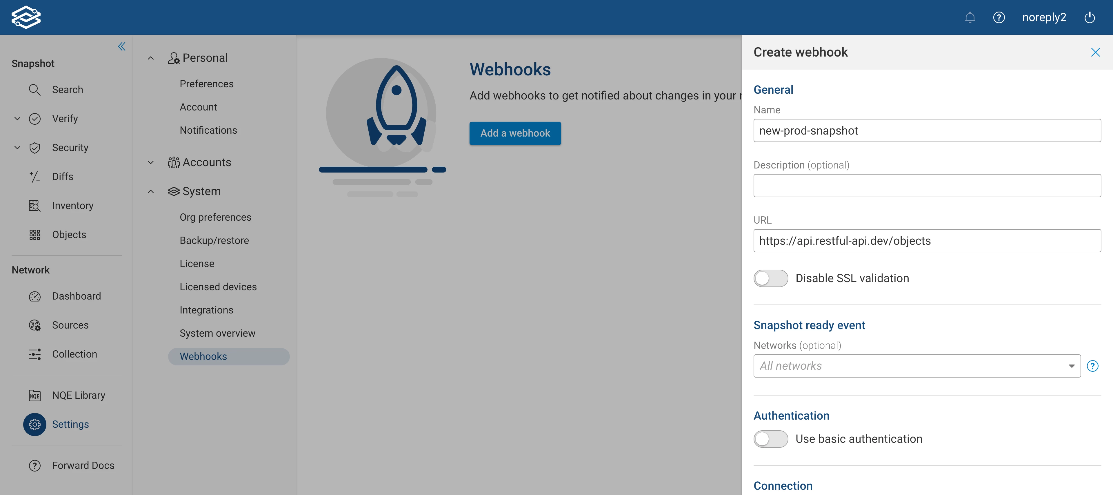Webhook for snapshot readiness