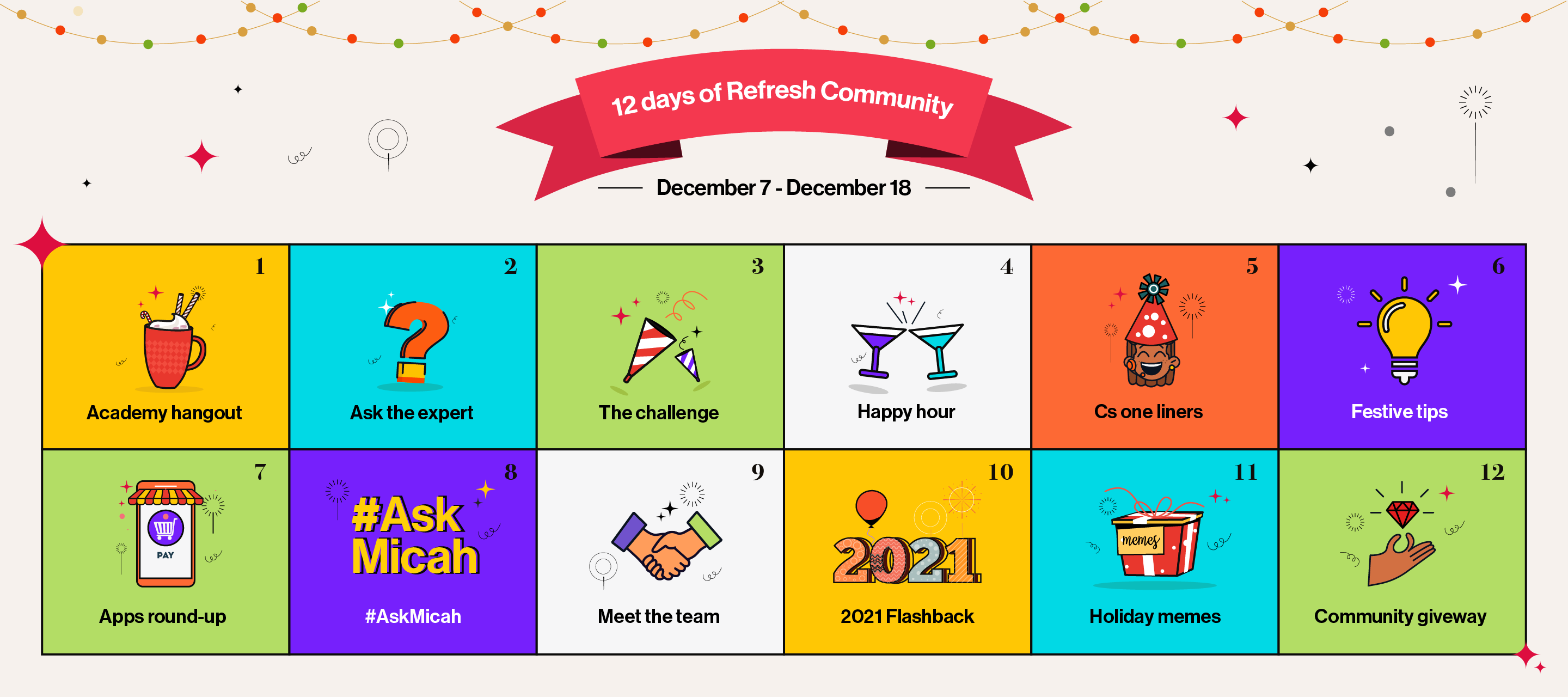 Welcome to 12 Days of Refresh Community | Virtual meetups, AMAs, giveaways and more ❄️
