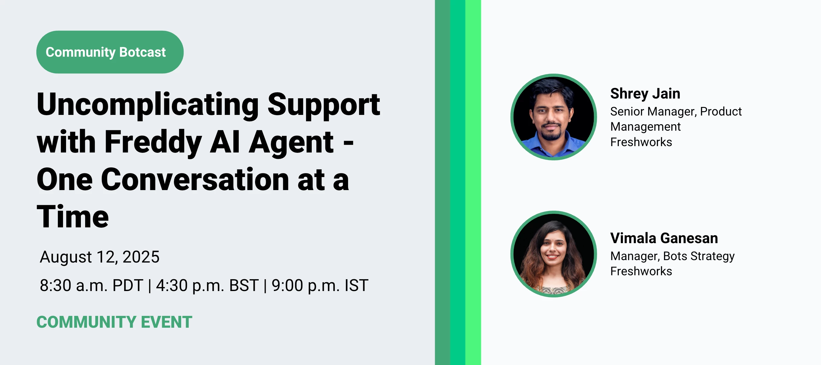 Watch Recording >>>> Uncomplicating Support with Freddy AI Agent - One ...