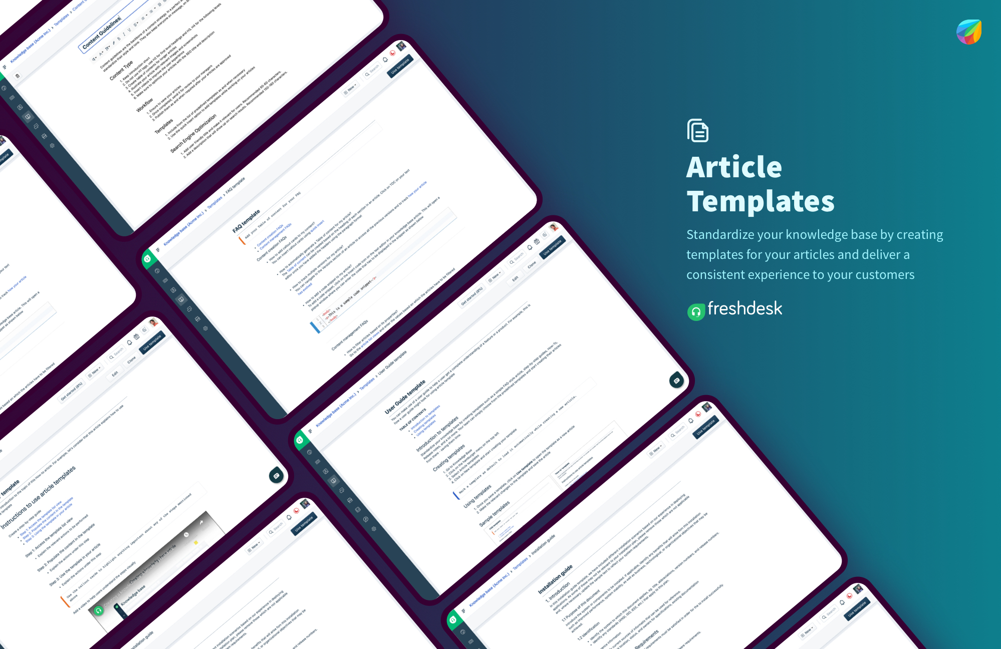 Article Templates in Freshdesk