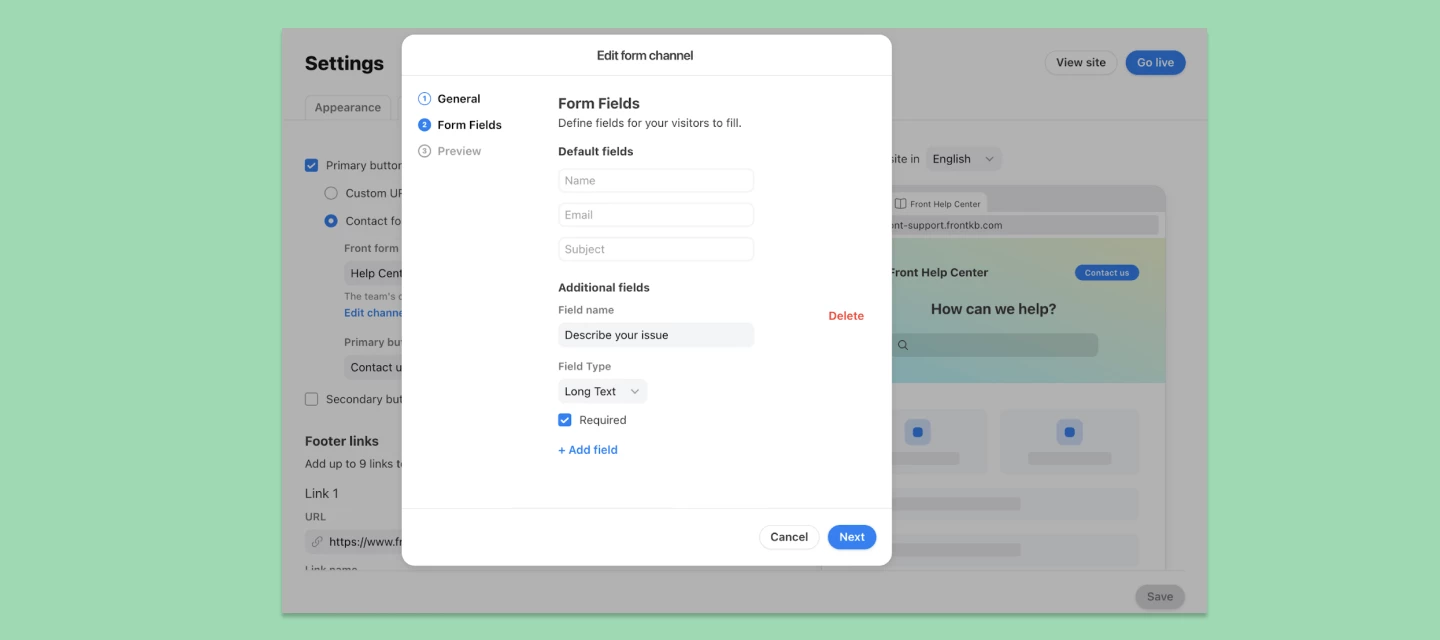 Customize your knowledge base contact forms | Community