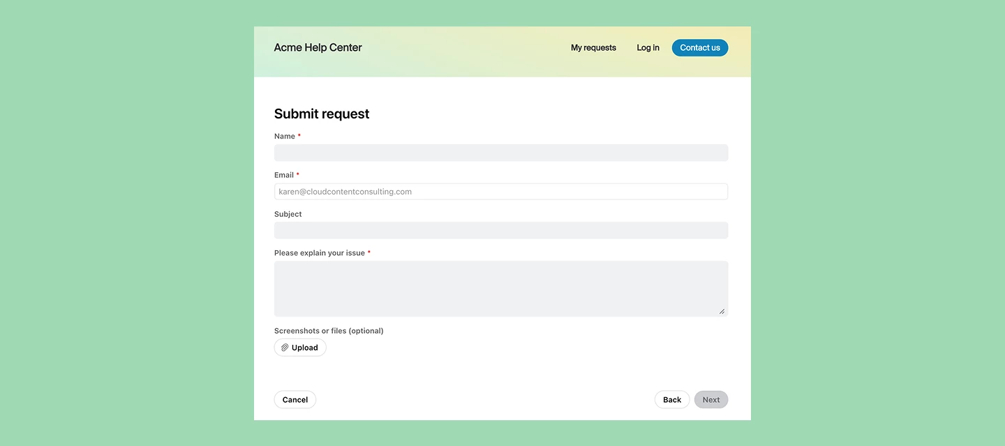 Customize request forms in the customer portal | Community