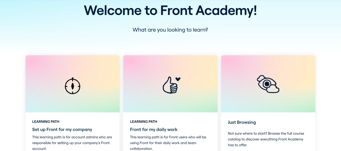 Enroll in Front Academy | Community