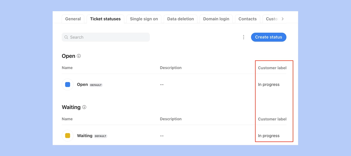 Control how ticket statuses appear in the portal | Community