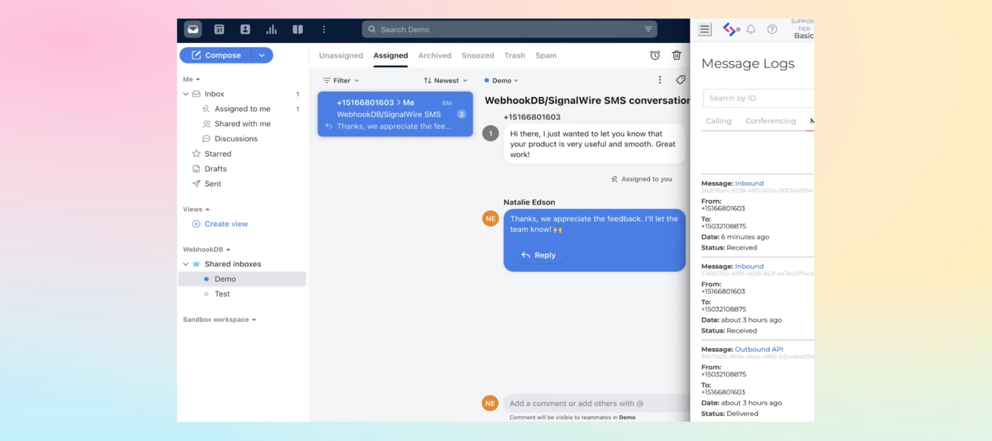 New integration: SignalWire SMS by WebhookDB | Community