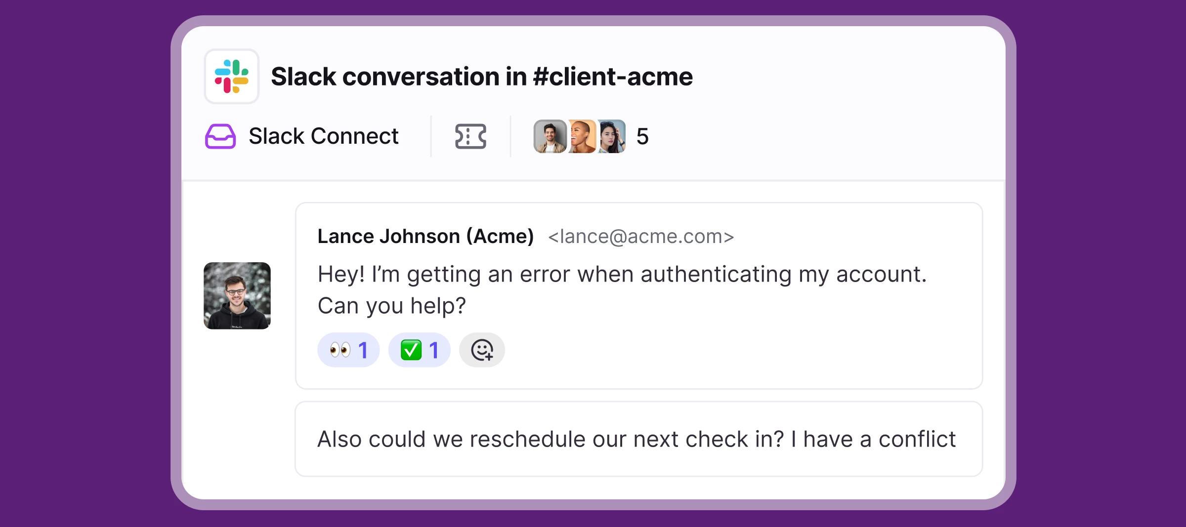 Front's Slack integration
