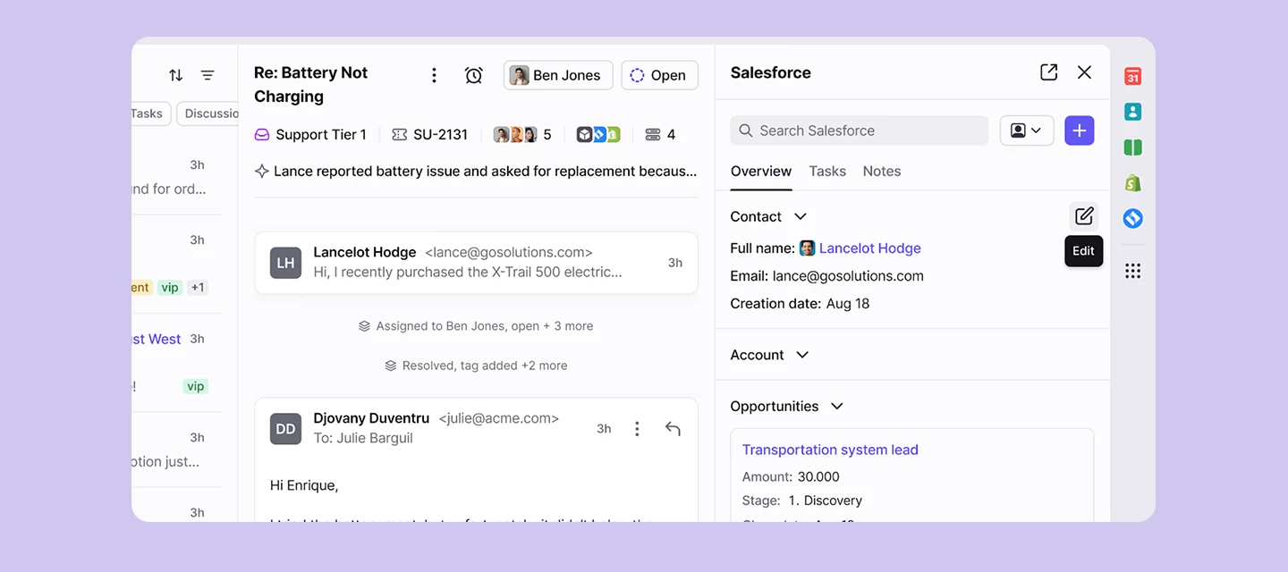 Redesigned, faster Salesforce integration