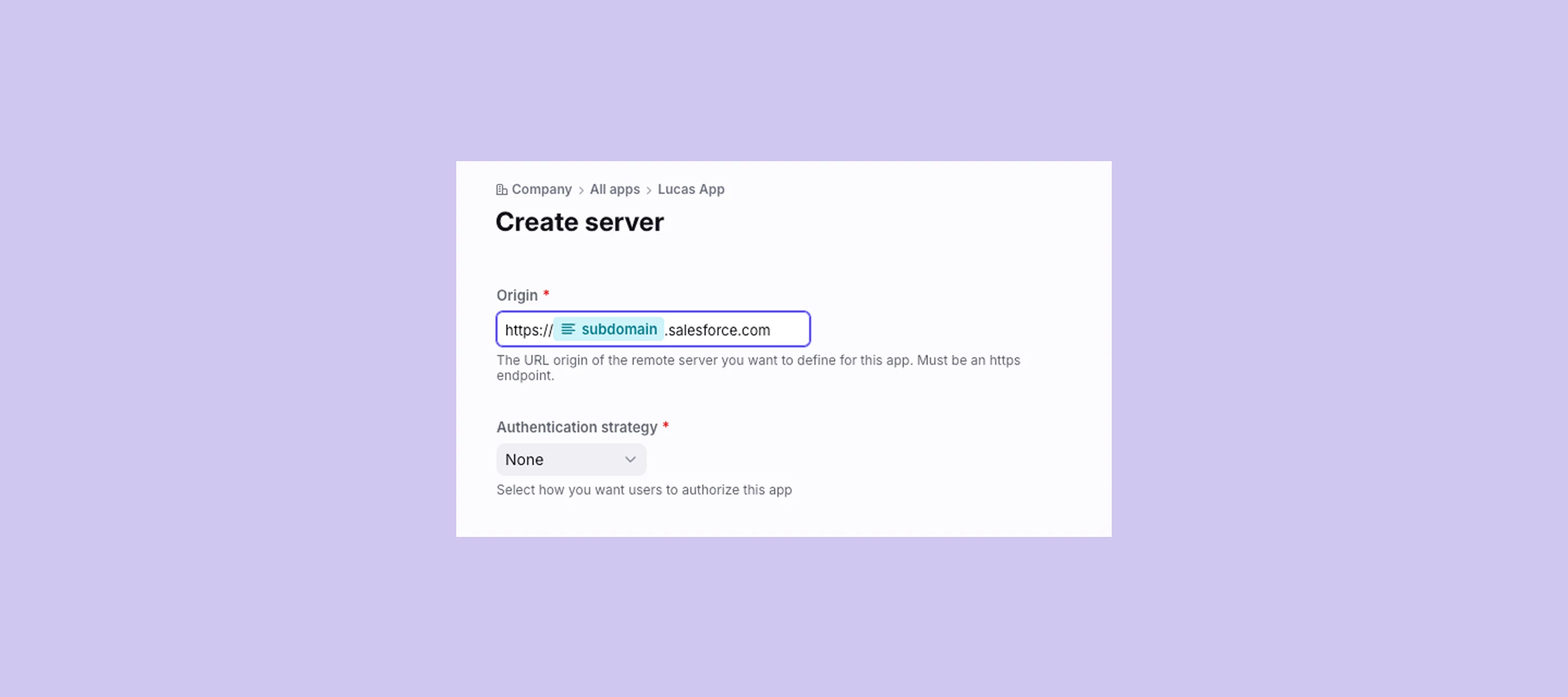 Connect to 3rd party APIs with variable API server domains