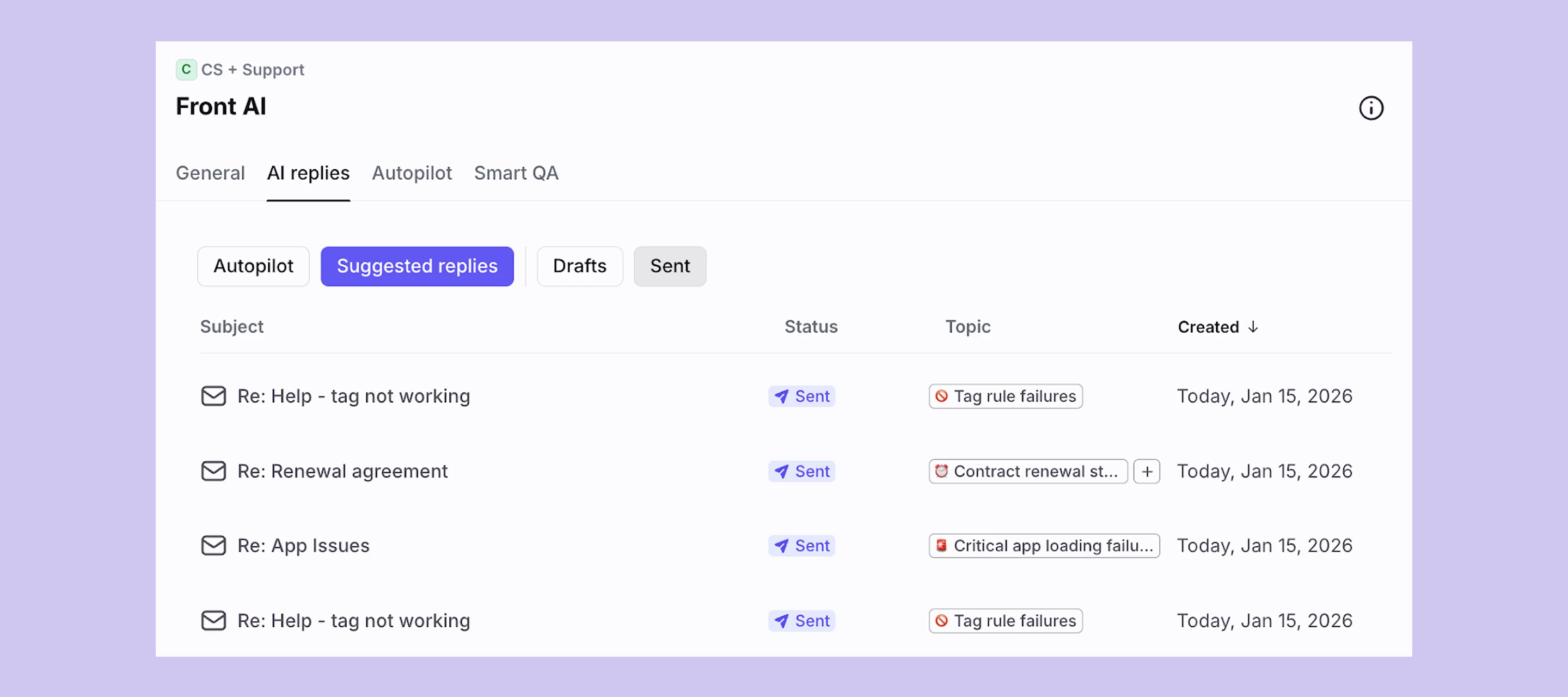 See all AI-generated replies in one place with the new AI replies hub