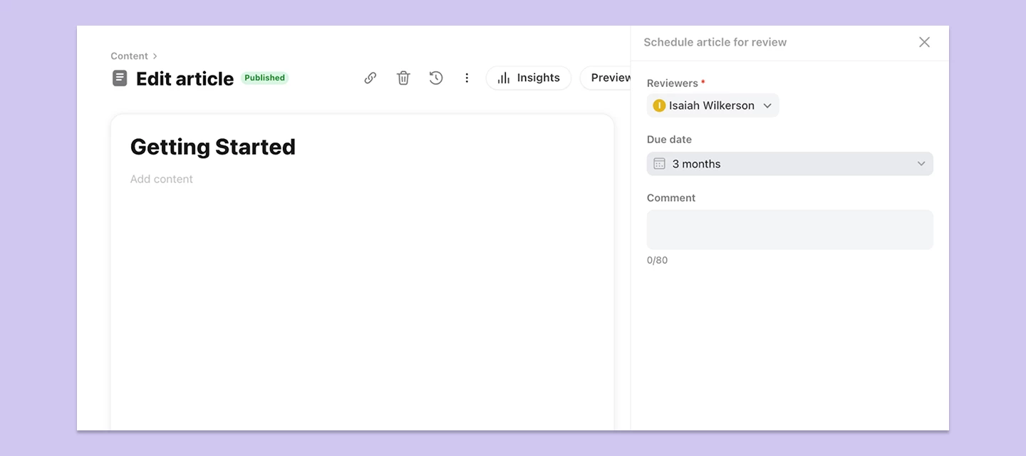 Keep your knowledge base fresh with automated update reminders