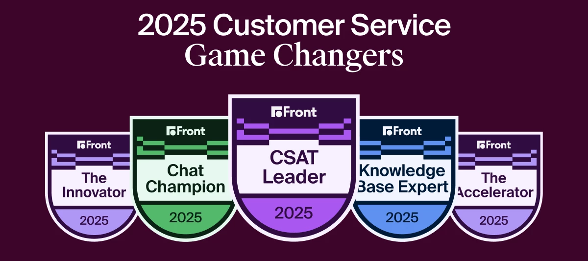 Congrats to our 2025 Front customer service Game Changer award winners 🎉