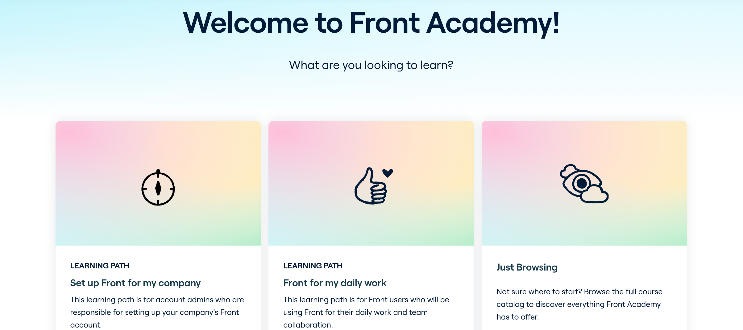 Enroll in Front Academy