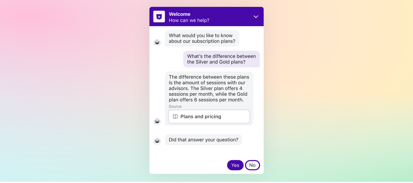 Power up Front Chat with AI Answers