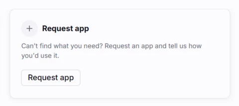 Request an integration in-app