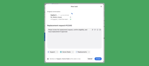 Track action items with tasks