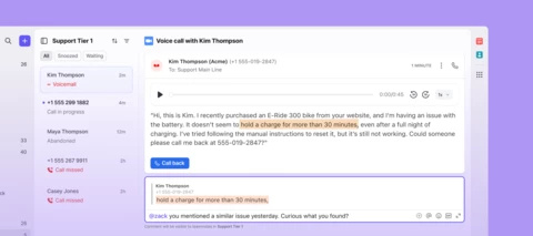Seamlessly manage Zoom Contact Center calls and SMS in Front
