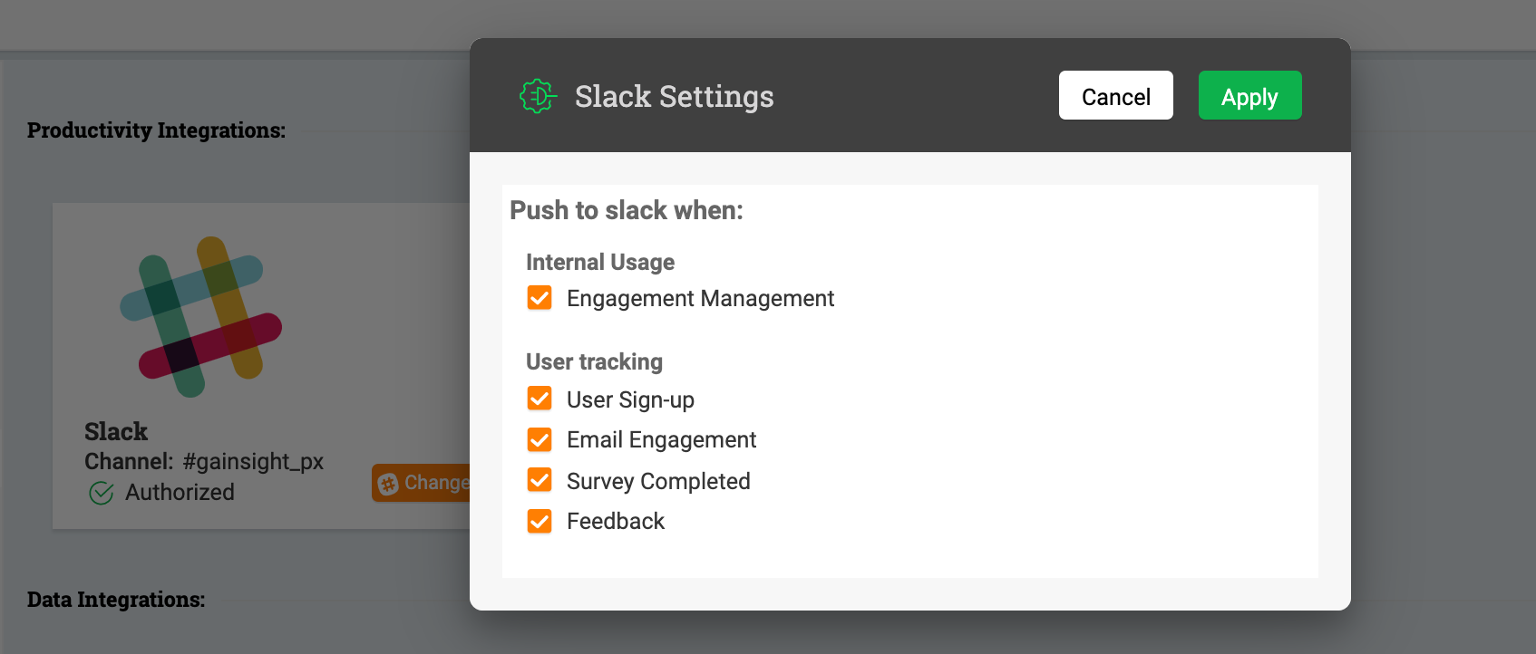 integrate slack into website