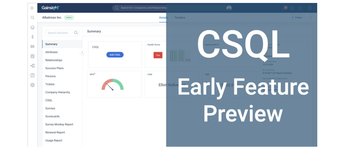 Virtual Customer Advisory - Customer Success Qualified Leads (CSQL) - Early Feature Preview