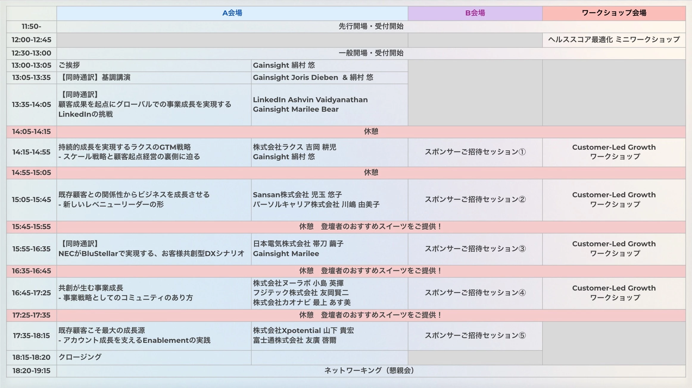 タイムテーブル