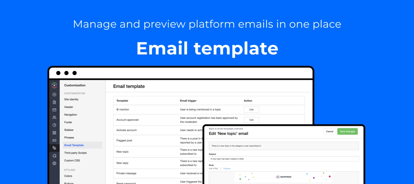 Manage and preview platform emails with our new Email Template overview ...