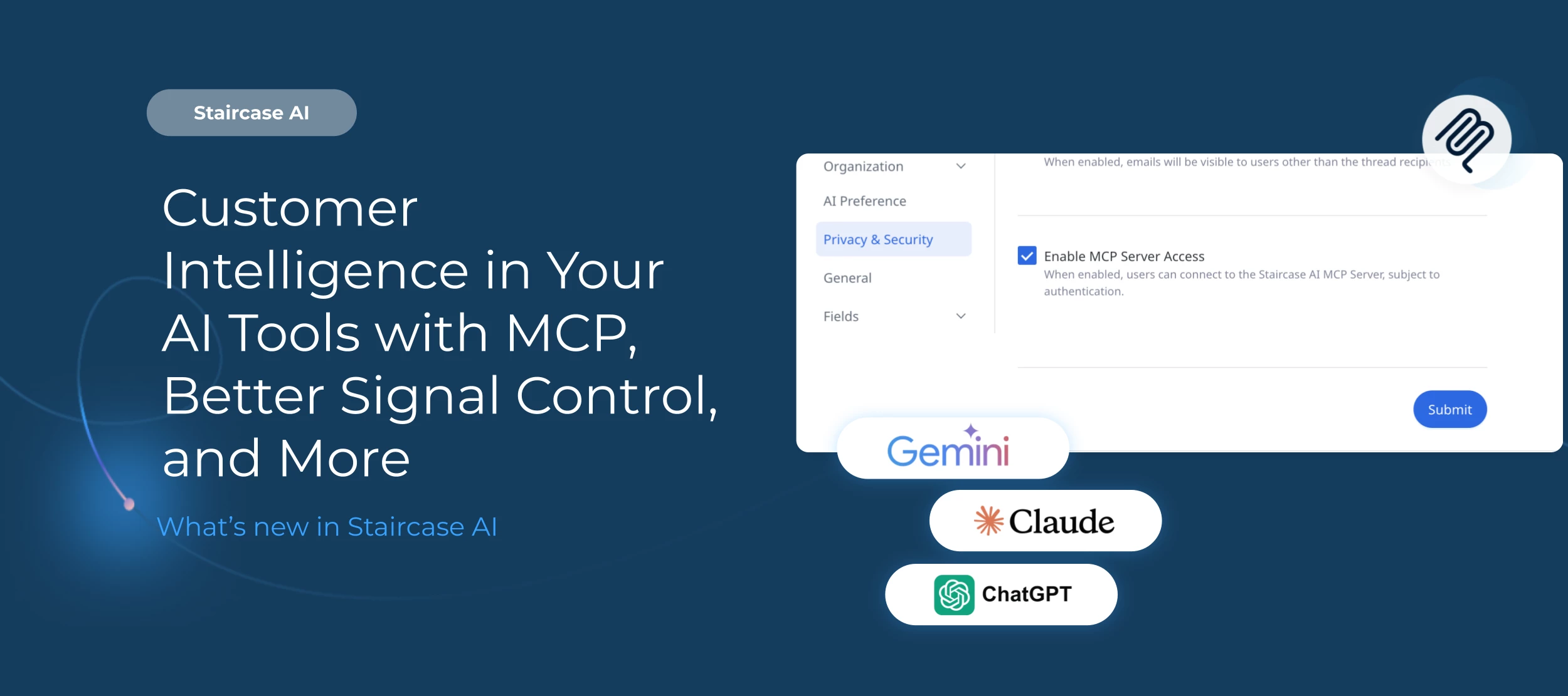 Staircase Q4 Release: Customer Intelligence in Your AI Tools with MCP, Better Signal Control, and More