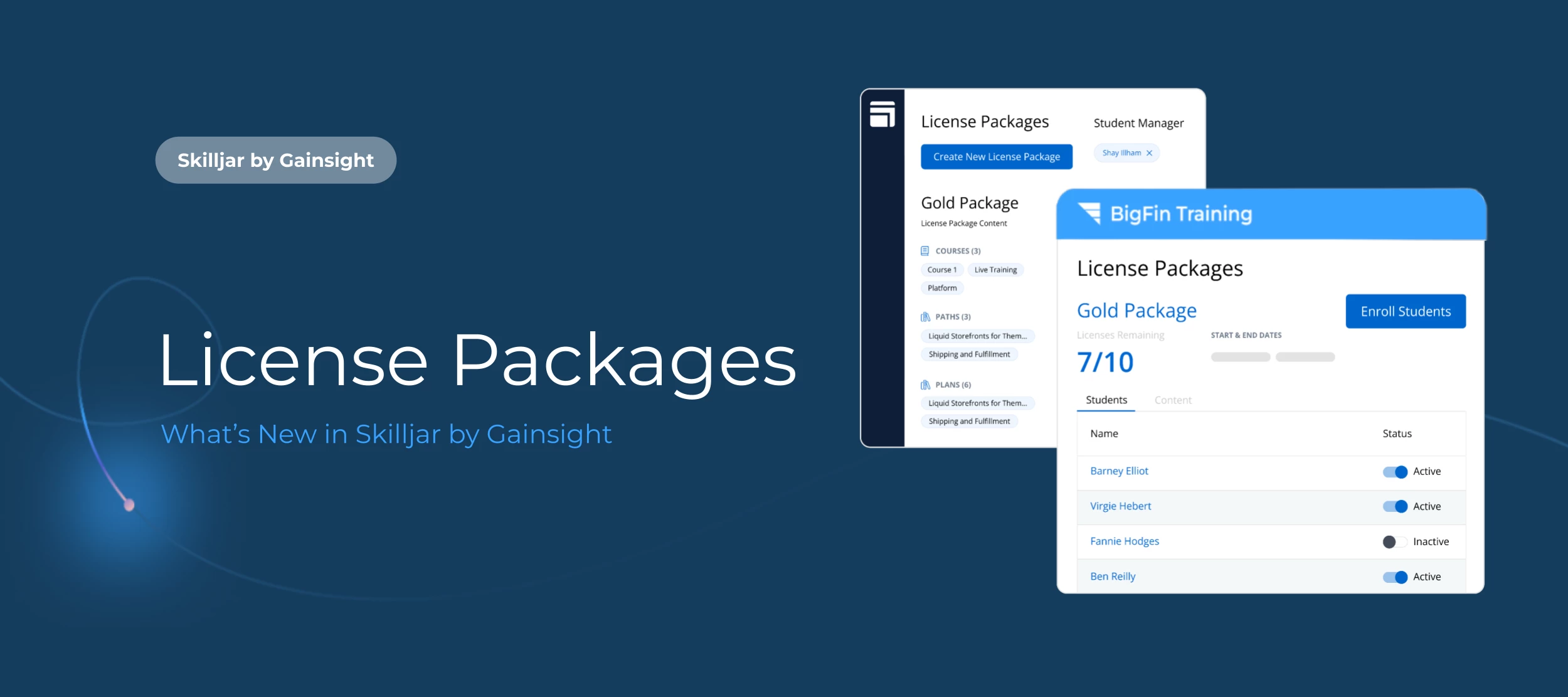 Skilljar by Gainsight: Hand off license management—without handing over your dashboard