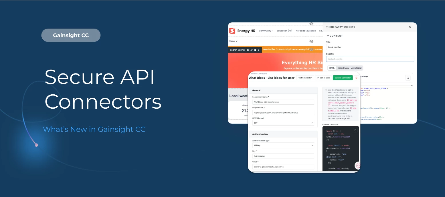Gainsight CC: Configure Secure API Connectors in Your Customer Communities
