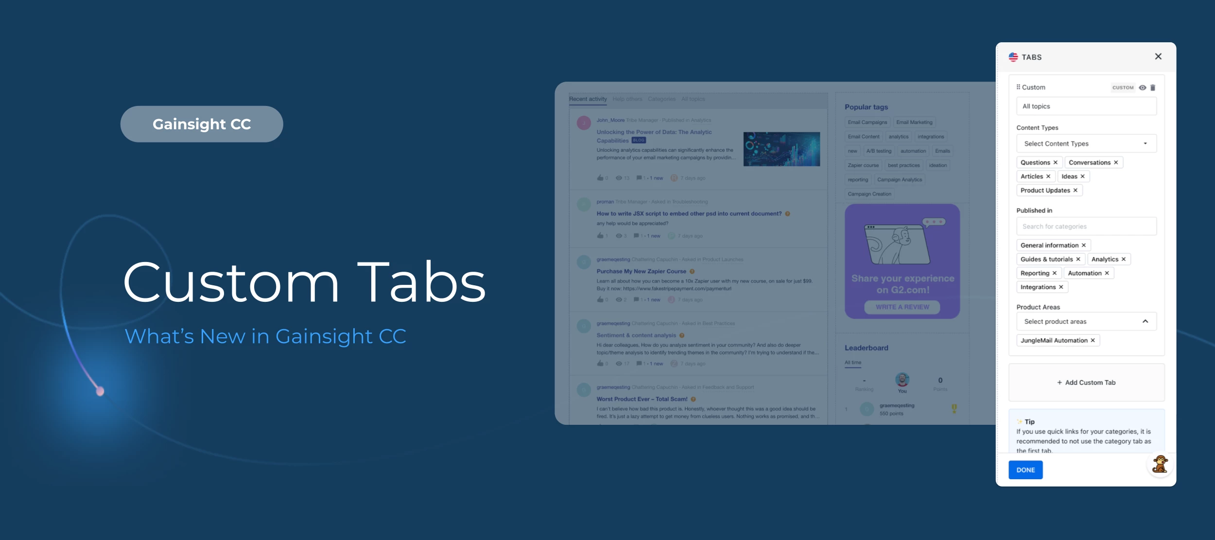 Organize Community Homepage Content Your Way with Custom Tabs
