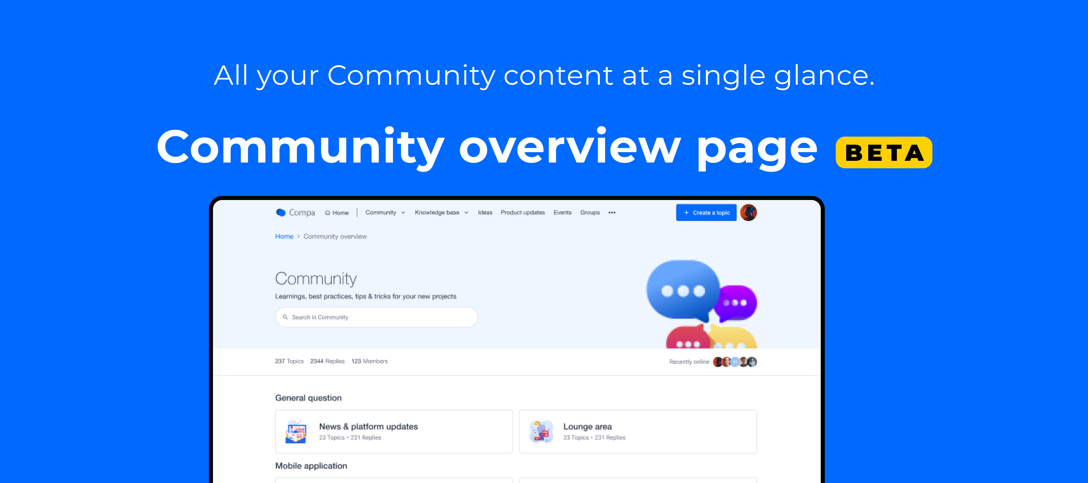 [Beta release] New Community overview page