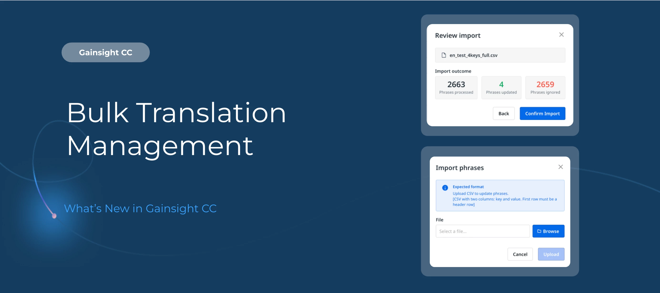 Gainsight CC: Manage Translations at Scale with Bulk Phrase Export and Import