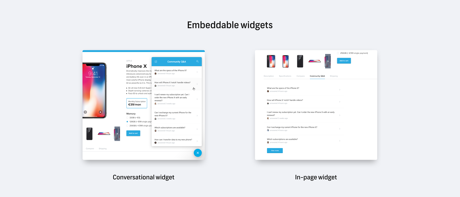 Embeddable Widgets Now Available